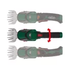 ParkSide PGSA 4 B3 / D5 ISIO SET 4V 2000 mAh akkus kézi sövényvágó és fűnyíró olló (80 mm fűnyíró kés és 120 mm bokorvágó)