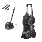ParkSide Performance PHDP 180 D3 3000W 180 bar 600 liter / óra digitális szabályzású magasnyomású mosó, sterimó, vízhűtéses indukciós motorral és teraszmosó kefével 