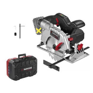   ParkSide Performance PHKSAP 12 B2 SOLO X12V Brushless prémium akkus kézi körfűrész 140 mm fűrészlappal, akku és töltő nélkül, kofferben, kefementes motorral