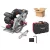BONTOTT, ÉRTÉKCSÖKKENT ParkSide Performance PHKSAP 12 A1 SOLO X12V Brushless prémium akkus kézi körfűrész 140 mm fűrészlappal, akku és töltő nélkül, kofferben, kefementes motorral, SÉRÜLT KOFFERBEN