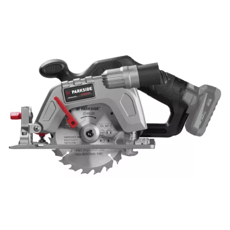 BONTOTT, ÉRTÉKCSÖKKENT ParkSide Performance PHKSAP 12 A1 SOLO X12V Brushless prémium akkus kézi körfűrész 140 mm fűrészlappal, akku és töltő nélkül, kofferben, kefementes motorral, SÉRÜLT KOFFERBEN