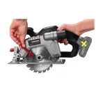 BONTOTT, ÉRTÉKCSÖKKENT ParkSide Performance PHKSAP 12 A1 SOLO X12V Brushless prémium akkus kézi körfűrész 140 mm fűrészlappal, akku és töltő nélkül, kofferben, kefementes motorral, SÉRÜLT KOFFERBEN
