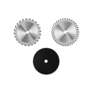   ParkSide 85 mm 3 darabos BL TCT 24 - 36 fog / HSS 72 fog vágókorong, fűrészlap készlet fához, színesfémhez, műanyaghoz, PHKSA 12 akkus kézi körfűrészhez