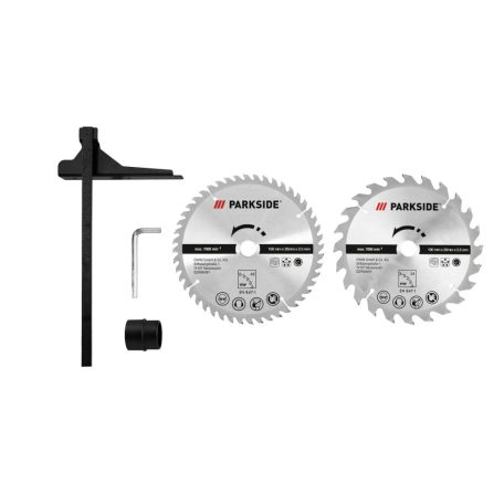 ParkSide PHKS 1350 E4 vezetékes, 1350W elektromos kézi körfűrész 2 db 190 mm fűrészlappal (24 és 48 fog)