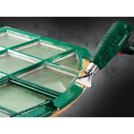 ParkSide PHLG 2000 F5 / G5 vezetékes 2000W hőlégfúvó 4 tartozékkal 350°C, 330 liter / perc | 600 °C, 500 liter/perc