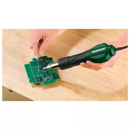 ParkSide PHLLS 745 B1 745W forrasztópáka és hőlégfúvó állomás, 45W forrasztóállomás 200 - 480 °C és 700W mini hőlégfúvó 100 - 480 °C, 120 l/perc