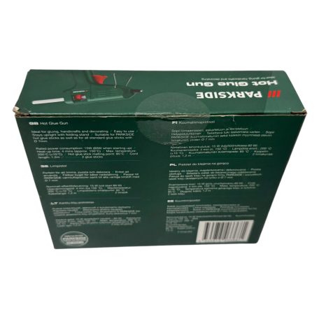 Parkside PHP 15 A1 mini 15W / 60W elektromos, vezetékes ragasztópisztoly 2 db 7 mm ragasztórúddal, max. 200 °C