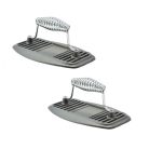 Perfect Home 12511 DUO BBQ öntöttvas mechanikus húsprés szett, 22 x 14 cm 1,4kg grill húsvasaló (2 darabos csomag)