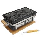 Perfect Home 16704 Hibachi Grill, prémium kerámia hordozható japán grill 39 x 22 cm sütőfelülettel, kültéri faszenes sütögetéshez 