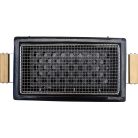 Perfect Home 16704 Hibachi Grill, prémium kerámia hordozható japán grill 39 x 22 cm sütőfelülettel, kültéri faszenes sütögetéshez 