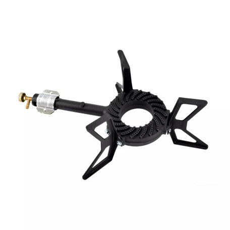 Perfekt Home GB 12 / 71094 háromlábú öntöttvas gázzsámoly, gázfőző PB gázpalackhoz 30 mBar QN 7.6 kW G30/31