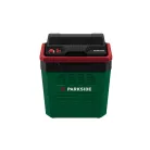 ParkSide PKB 20-Li A2 SOLO 12V DC / 20V DC / 230V AC autós + hálózati + akkus, X20V Team akkumulátoros 24L ECO hűtő-fűtő elektromos hűtőtáska, akku és töltő nélkül