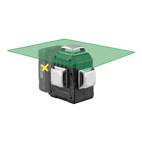 ParkSide Performance PKLLP 3360 A1 SOLO 3 x 360° Crossline Laser, cserélhető X20V 20V akkus, keresztvonalas lézer szintező fali konzollal, kofferben, akku és töltő nélkül