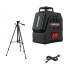 ParkSide Performance PKLLP 360 B3 360°-os Crossline Laser, akkus, rotációs keresztvonalas lézer szintező, zöld lézerfénnyel és alu tripod állvánnyal 