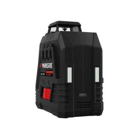 ParkSide Performance PKLLP 360 B3 360°-os Crossline Laser, akkus, rotációs keresztvonalas lézer szintező, zöld lézerfénnyel és alu tripod állvánnyal 