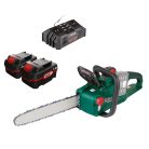 ParkSide PKSA 40-Li B2 XL 38 cm 40V akkus, akkumulátoros láncfűrész 2 x 20V 4Ah akkuval és PDSLG 20 dupla gyorstöltővel
