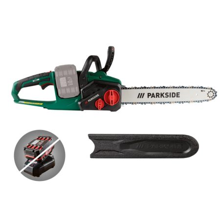 ParkSide PKSA 40-Li B2 SOLO 38 cm 40V dupla akkus fűrész, akkumulátoros láncfűrész, akku és töltő nélkül 