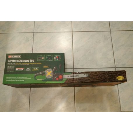 ParkSide PKSA 40-Li B2 SOLO 38 cm 40V dupla akkus fűrész, akkumulátoros láncfűrész, akku és töltő nélkül 