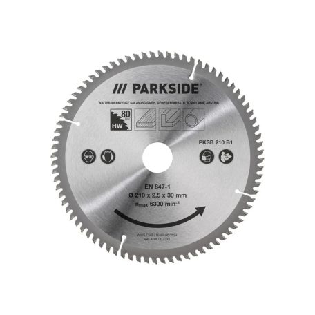 ParkSide PKSB 210 B1 / PKSB 1500 A1 210 mm 42 / 48 / 54 / 60 / 80 fogú fűrészlap, körfűrészlap PKS 1500 C4 / PZKS 2000 A1 / B2 bütüző- és gérvágó fűrészhez