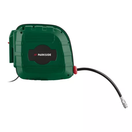 ParkSide PKS 1100 A1 fali, falra szerelhető 8 bar 1100W olajmentes kompresszor 10 méteres automata tömlődobbal