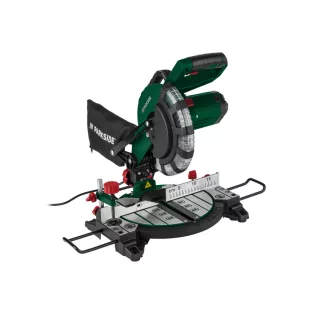   ParkSide PKS 1500 C4 1500W 210mm bütüző és gérvágó fűrész, fejező- és csapfűrész lézeres vezetővel és porelszívó adapterrel