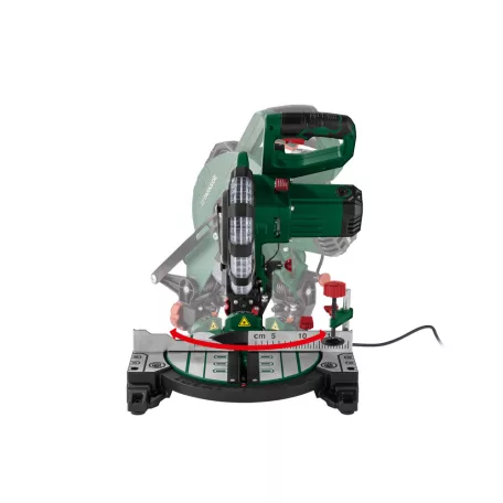 ParkSide PKS 1500 C4 1500W 210mm bütüző és gérvágó fűrész, fejező- és csapfűrész lézeres vezetővel és porelszívó adapterrel
