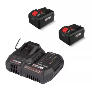   ParkSide Performance 8 Ah Smart DUO Pack - PLGS 2012 A1 X20V 300W Smart akkutöltő + 2 db PAPS 208 A1 / PAPP 208 A1 20V 8Ah X20 akku csomag 