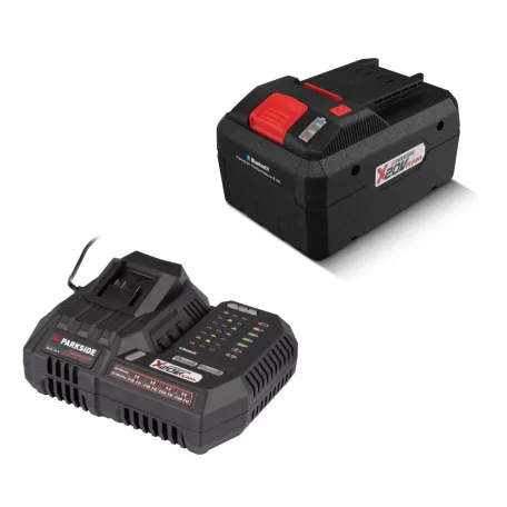 ParkSide Performance PLGS 2012 A1 X20V 300W Smart akkutöltő + PAPS 208 A1 / PAPP 208 A1 20V 8Ah X20 akku csomag 