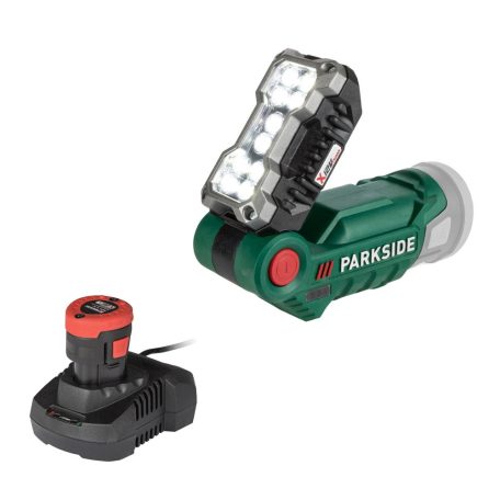 ParkSide PLLA 12 B2 12V 2Ah akkus LED munkalámpa 480 lm 6500K Cordless LED Work Light X12V Team, akkuval és töltővel