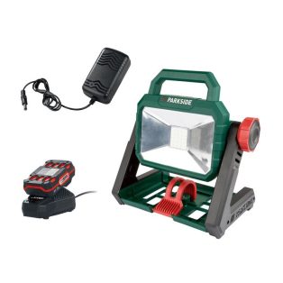   ParkSide PLSA 20-Li A1 SMART 20V 2Ah X12V / X20V akkus reflektor, akkumulátoros / hálózati LED reflektor, fényvető 20V 2Ah akkuval és töltővel