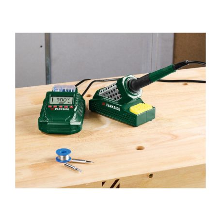 ParkSide PLSD 60 C3 digitális forrasztópáka állomás, 60W forrasztóállomás LCD kijelzővel 200-480 °C (ParkSide PLSD 48 B2 utódja)