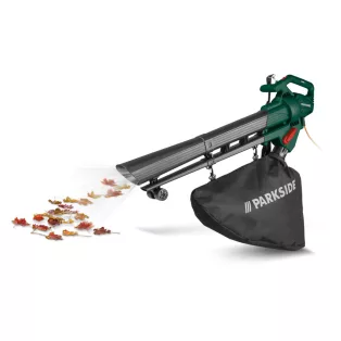   ParkSide PELSB 2600 A1 / PLS 2600 A1 / PELS 2600 A1/B2 2600W elektromos vezetékes lombszívó, lombfúvó, mulcsoló, szabályozható fordulatattal, 34L gyűjtőzsákkal 