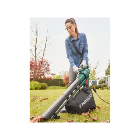 ParkSide PELS 2600 A1 2600W elektromos vezetékes lombszívó, lombfúvó, mulcsoló, szabályozható fordulatattal, 34L gyűjtőzsákkal 
