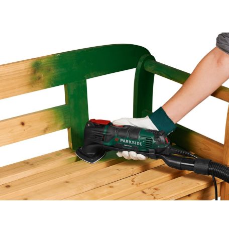 BCS ParkSide PMFW 310 H5 elektromos 310W multifunkciós szerszámgép, 5 az 1-ben multiszerszám kofferben, tartozékokkal (új gép használt tartozékokkal)