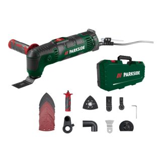   ParkSide PMFW 310 I6 elektromos 310W multifunkciós szerszámgép, 5 az 1-ben oszcillációs rezgő multiszerszám kofferben, tartozékokkal (fűrészel, vág, hántol és csiszol)