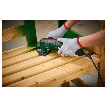 ParkSide PMFW 310 I6 elektromos 310W multifunkciós szerszámgép, 5 az 1-ben oszcillációs rezgő multiszerszám kofferben, tartozékokkal (fűrészel, vág, hántol és csiszol)