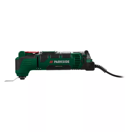 ParkSide PMFW 310 H5 elektromos 310W multifunkciós szerszámgép, 5 az 1-ben oszcillációs rezgő multiszerszám kofferben, tartozékokkal (fűrészel, vág, hántol és csiszol)