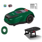 ParkSide PMRDA 20-Li B2 / PAMRS 1000 A1 GARAGE set SMART robotfűnyíró garázzsal, 20V 4Ah akkumulátoros (akkus) automata Bluetooth fűnyíró robot, 22 cm, 70 perc / 1000 m2