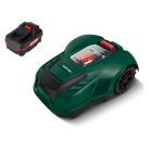 ParkSide PMRDA 20-Li B2 / PAMRS 1000 A1 GARAGE set SMART robotfűnyíró garázzsal, 20V 4Ah akkumulátoros (akkus) automata Bluetooth fűnyíró robot, 22 cm, 70 perc / 1000 m2