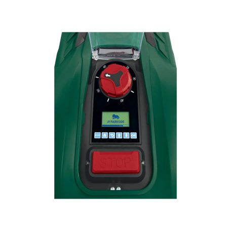 ParkSide PMRDA 20-Li B2 / PAMRS 1000 A1 GARAGE set SMART robotfűnyíró garázzsal, 20V 4Ah akkumulátoros (akkus) automata Bluetooth fűnyíró robot, 22 cm, 70 perc / 1000 m2