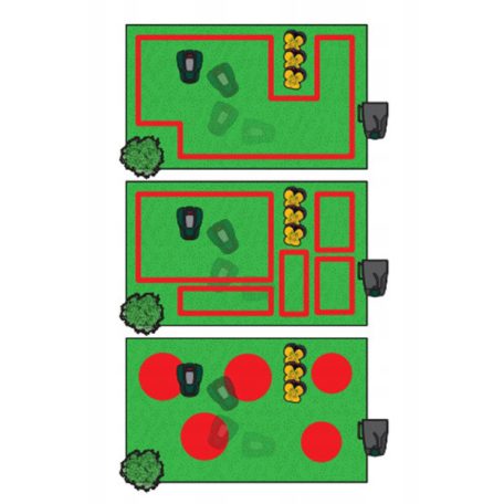 ParkSide PMRDA 20-Li B2 / PAMRS 1000 A1 GARAGE set SMART robotfűnyíró garázzsal, 20V 4Ah akkumulátoros (akkus) automata Bluetooth fűnyíró robot, 22 cm, 70 perc / 1000 m2