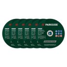 ParkSide 12 darabos 180 mm vágókorong készlet PMTS 180 A1 / B2 fémdarabolóhoz nemesacél, acél, színesfém, öntvény és vasprofilok vágásához
