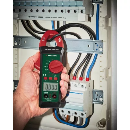 ParkSide lakatfogó multiméter, PZM 2 B4 szondás ampermérő max. 600V / 600 A / 60 MegaOhm / 6000 mikroFarád / 1 Mhz méréstartománnyal