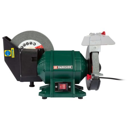 ParkSide PNTS 250 C2 nedves és száraz elektromos csiszoló, duplacsiszoló, kettős köszörű, csiszológép 250W (Wet & Dry Bench Grinder)