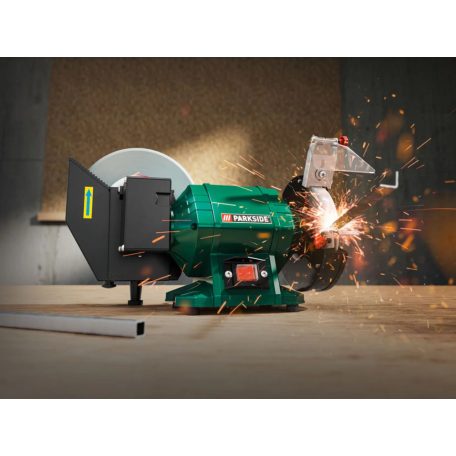 ParkSide PNTS 250 C2 nedves és száraz elektromos csiszoló, duplacsiszoló, kettős köszörű, csiszológép 250W (Wet & Dry Bench Grinder)