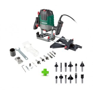   ParkSide POF 1200 D3 / E4 XL elektromos 1200W felsőmaró, felsőmarógép 18 részes maróbit készlettel