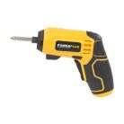 PowerPlus POWX00408 mini 3.6V 1500 mAh 5.5 Nm akkus multifunkciós csavarozó cserélhető fejekkel (excenter-, sarok-, vágófej) + 16 bittel, kofferben