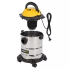 PowerPlus POWX322 inox 15 literes 1000W nemesacél száraz - nedves porzsák nélküli porszívó (porzsákkal is használható)