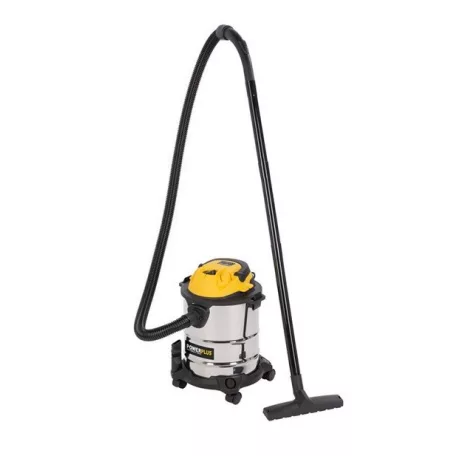 PowerPlus POWX322 inox 15 literes 1000W nemesacél száraz - nedves porzsák nélküli porszívó (porzsákkal is használható)
