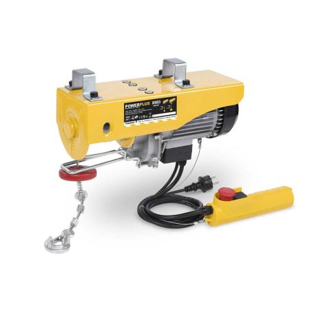 PowerPlus POWX900 elektromos csörlő 500W teljesítmény, 200 kg (6 méter magasra, 4 m / perc sebességgel) | 100 kg (12m magasra,  8 m / perc sebességgel)